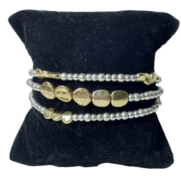 Lucky Brand Mixed Metal Beads Charm Bracelet Luck Shamrock Clover St Patricks - Picture 4 of 15